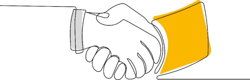 זוג ידיים לוחצות אחת את השניה